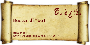 Becza Ábel névjegykártya