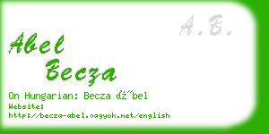 abel becza business card